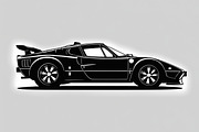 Retro Car Vector Set, an Illustration by hafijul (Thumbnail 8 of 9)