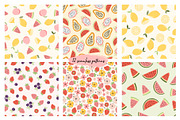 Happy Fruits seamless patterns, a Pattern Graphic by Cozy pattern shop (Thumbnail 2 of 6)