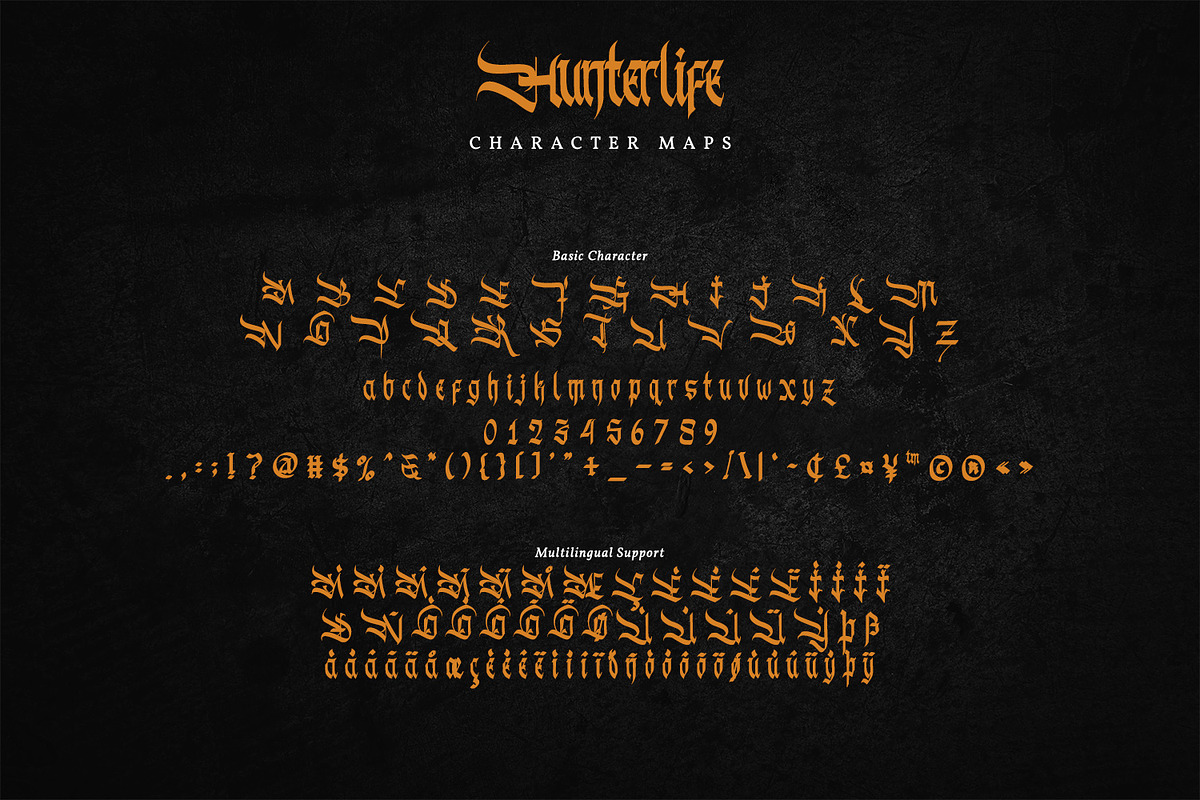 Hunterlife, a Blackletter Font by Vintage Division (Photo 9 of 10)