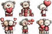 Whimsical Valentine Teddy Bear, an Animal Illustration by Black Bird Studio (Thumbnail 3 of 6)
