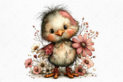 Spring Watercolor Animals Clipart, an Illustration by Craft Nest (Thumbnail 10 of 11)