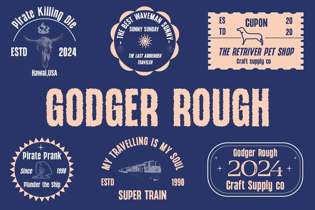 Godger Rough, a Sans Serif Font by Craft Supply Co. (Photo 3 of 8)