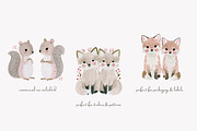 woodland animal clipart set, a Decorative Illustration by Patishop Art (Thumbnail 2 of 7)
