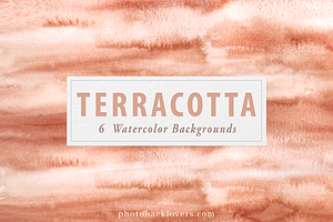Terracotta Watercolor Backgrounds