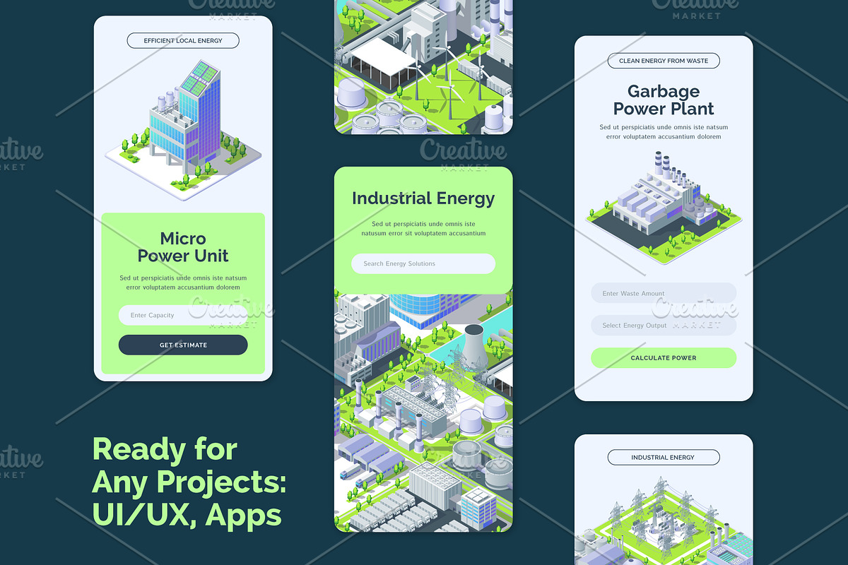 Industrial Energy 3d Isometric View, an Object Graphic by 35lab (Photo 5 of 6)