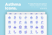 Asthma | 16 Thin Line Icons Set, an Outline Icon by Alex Blogoodf (Thumbnail 2 of 12)