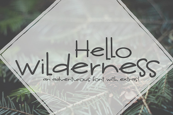 NEW! Hello Wilderness Sans Font preview 6