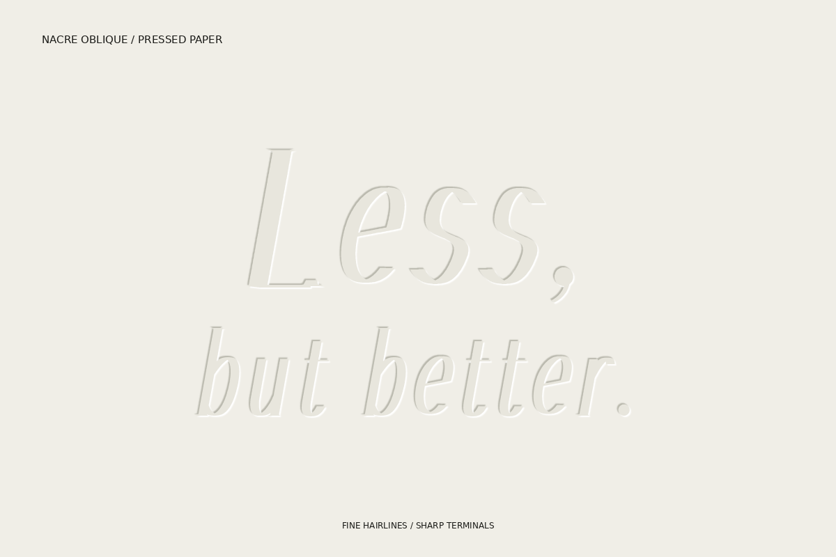 Nacre Oblique Editorial, a Serif Font by Colorsfav (Photo 2 of 11)