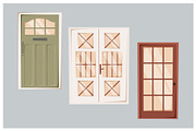 8 Cartoon Vector Doors, an Object Illustration by EeKayStore (Thumbnail 2 of 2)