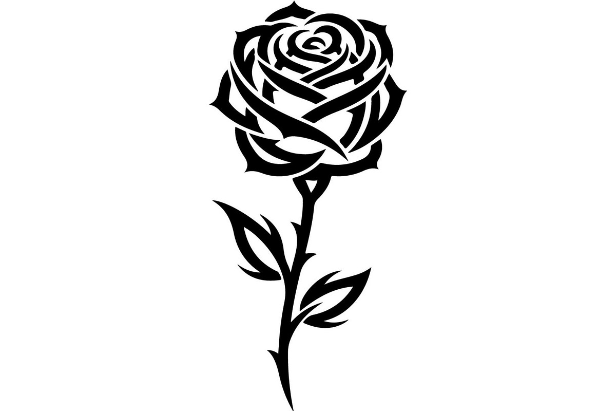 Flaming Rose Floral Ornament Vector, a Decorative Illustration by Designer_Momina (Photo 10 of 21)