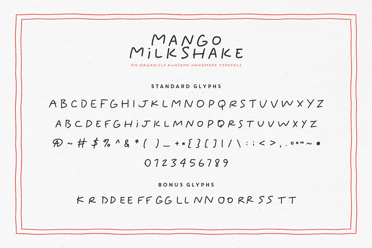 Mango Milkshake Typeface, a Handwritten Font by Callie Rian & Co.