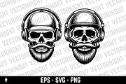 illustration of a bearded skull, a Person Illustration by Vectorhight (Thumbnail 3 of 3)