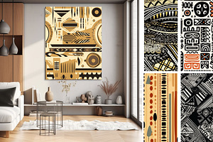 81 African Abstract Seamless Pattern