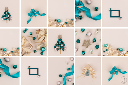 Teal & Gold Christmas Stock Images, a Holiday Photo by Sarah Eliza Images Store