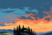 36 Italy-Themed Illustrations, a Background Graphic by h.utomo (Thumbnail 5 of 36)