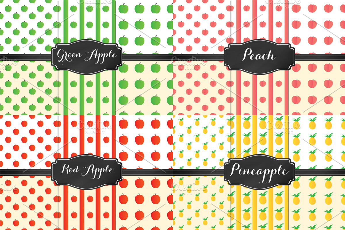 Fruit Punch 38 Seamless Pattern Set preview 2