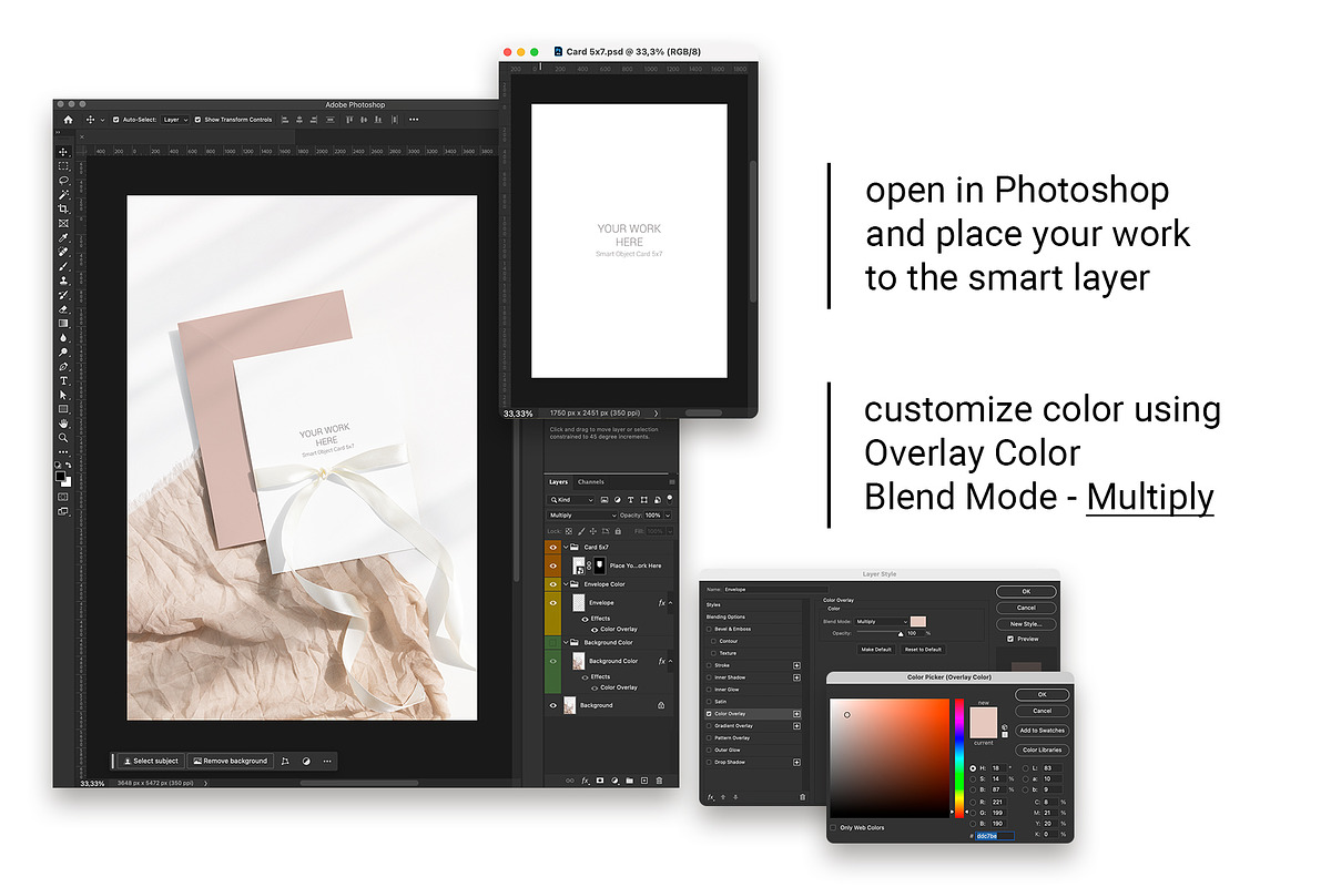 Customizable Card Mockup 5x7 8e b32, an Advertising Mockup by PawMockups 2 (Photo 6 of 12)