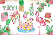 Palm Springs Tropical Clipart, an Animal Illustration by Libby Wishes (Thumbnail 2 of 19)