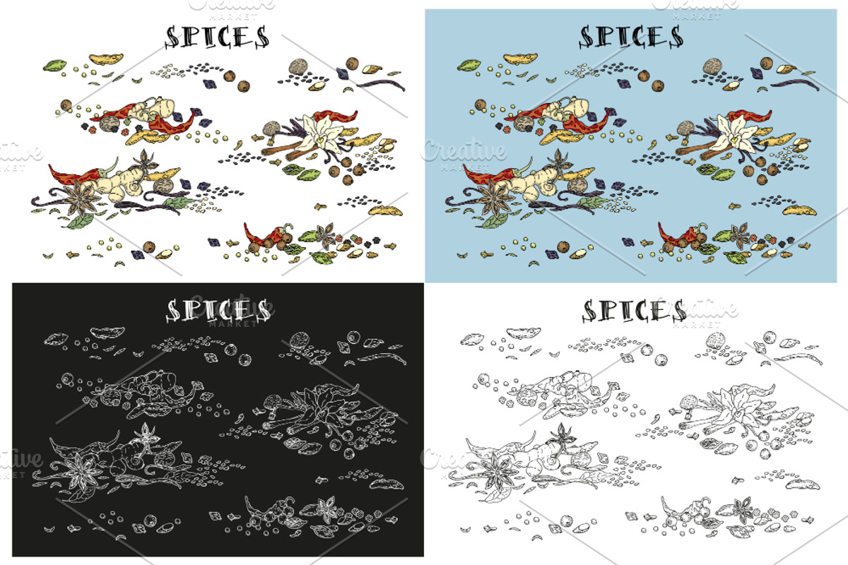Spices. Doodle set, a Food Illustration by WINS Doodle shop (Photo 4 of 5)