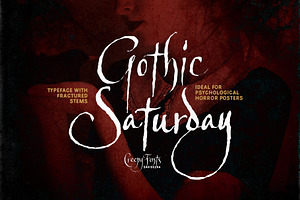 Gothic Saturday - Creepy Script Font, a Script Font by Sarid Ezra