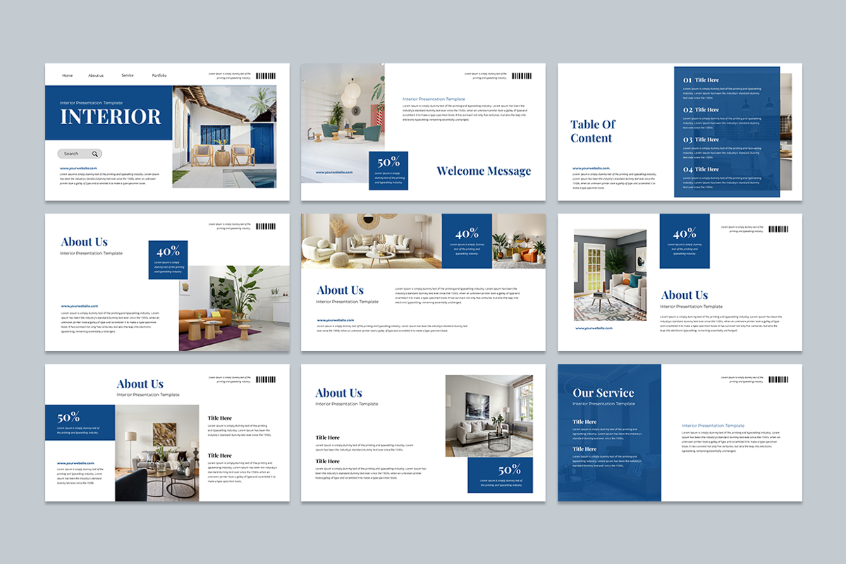 Interior - Google Slides Template, a Presentation Template by QR Design ...