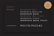 Highfield - Luxury Sans Font Family, a Sans Serif Font by Surplus Type Co (Thumbnail 3 of 10)