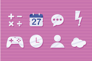 set of applications icons, an Object Illustration by studiogstock