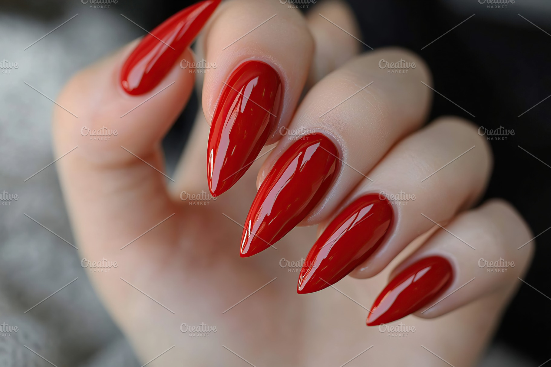 Beautiful woman's hands with red nail manicure, a Beauty & Fashion Photo by AlyaAnd