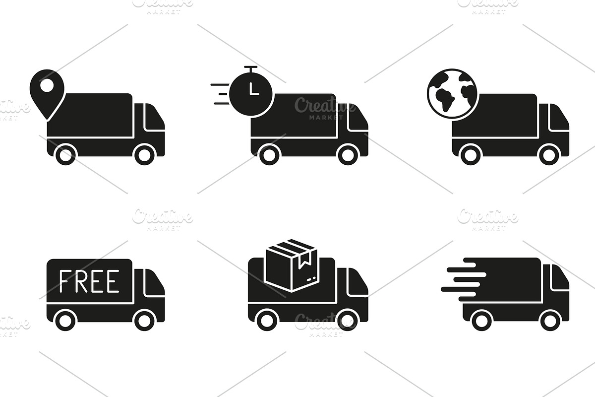 Shipping Transport Icons, a Transportation Illustration by Gentle Studio