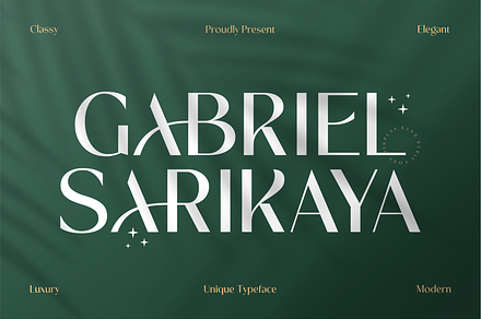 Gabriel Sarikaya - Unique Typeface