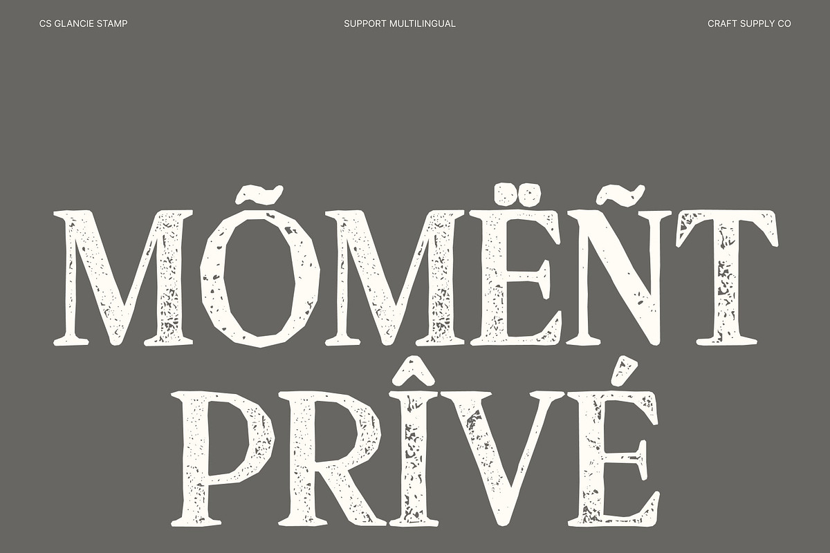 CS Glancie Stamp, a Serif Font by Craft Supply Co. (Photo 7 of 8)