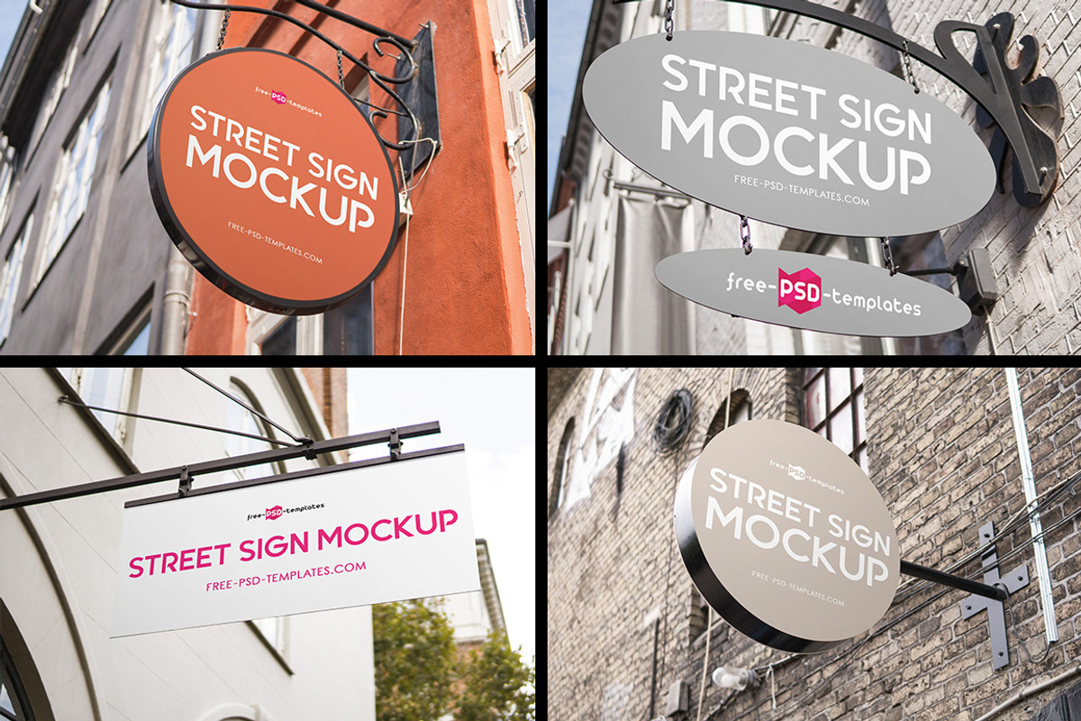 Cafe/Bar/Restaurant Signboard MockUp, an Advertising Mockup by Free-PSD-Templates (Photo 3 of 5)