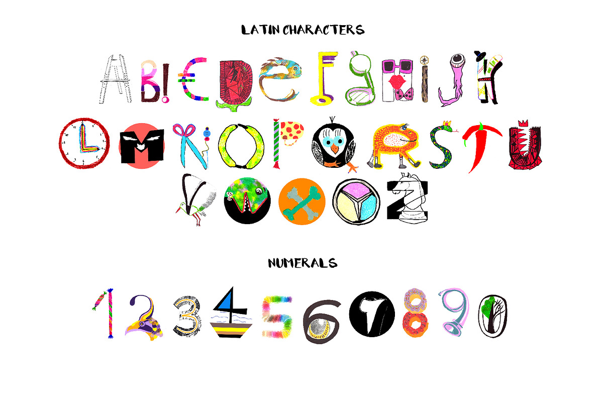 Junior bitmap color font preview 2