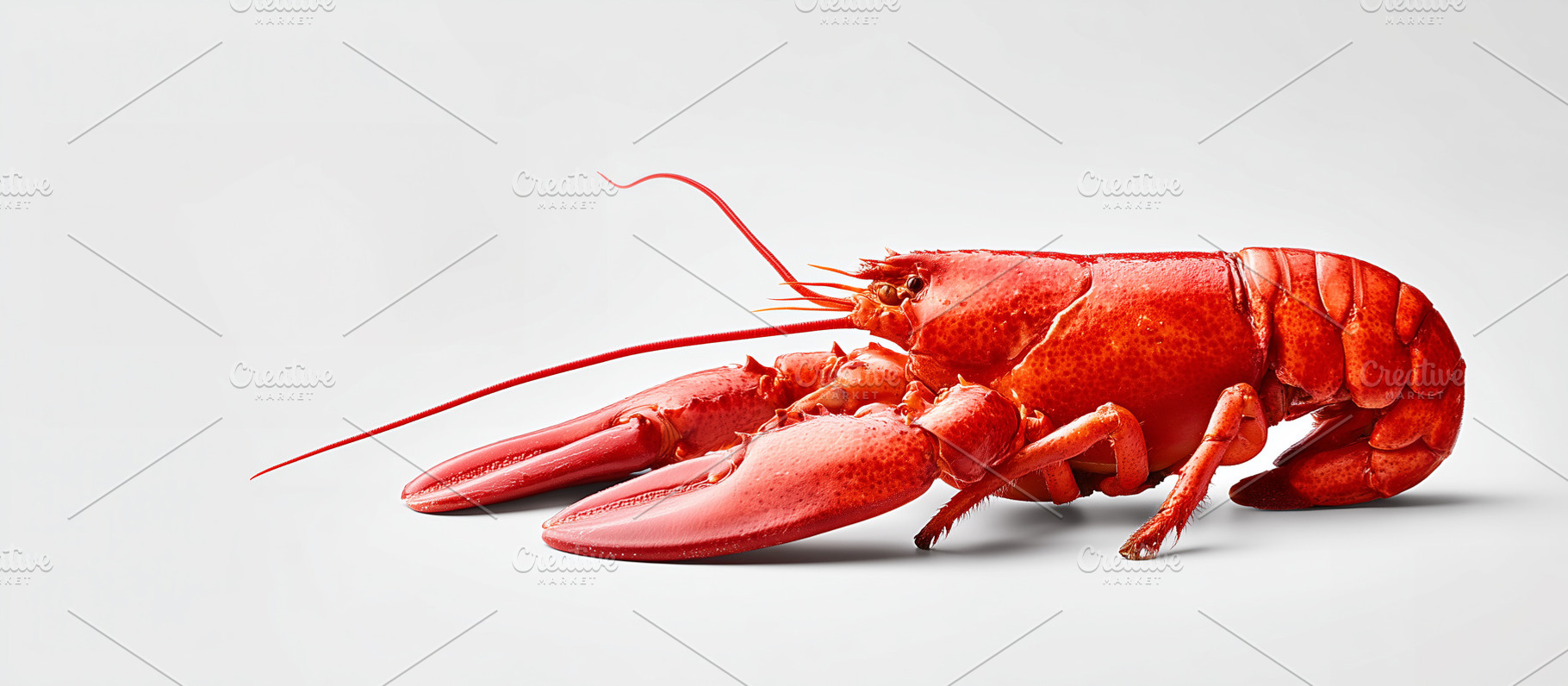 Red lobster isolated on white, a Food & Drink Photo by MistyDay
