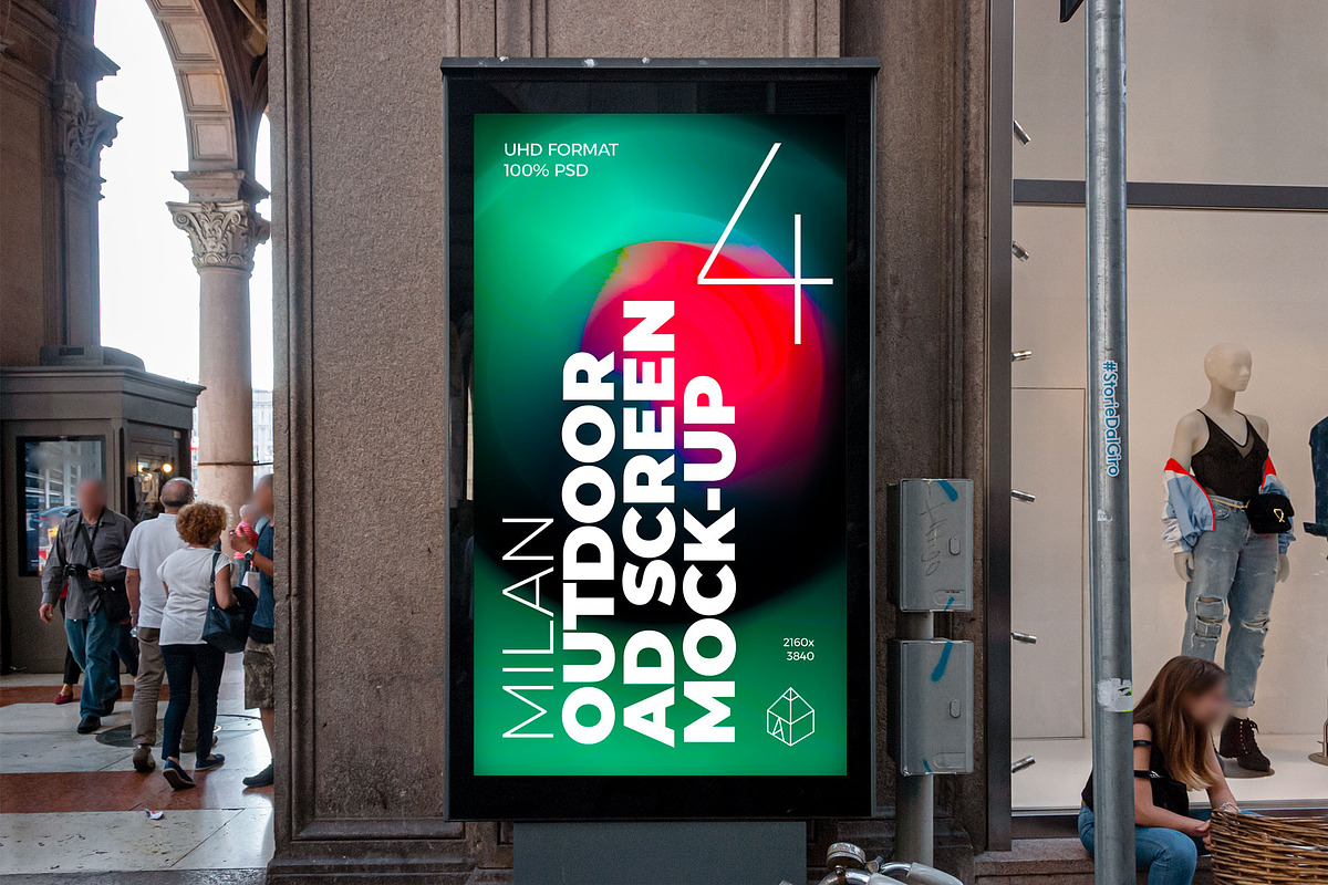 Milan Outdoor Ad Screen MockUps Set, an Advertising Mockup by Graphic Shelter (Photo 5 of 7)