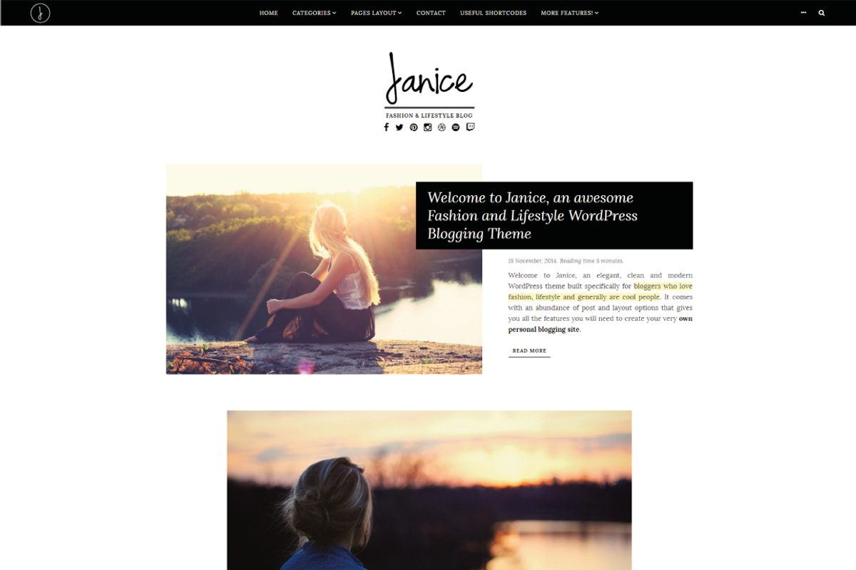 Janice- Fashion  WordPress Theme, a WordPress Template by SiloCreativo (Photo 2 of 4)