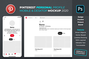 Pinterest Personal Profile Mockup