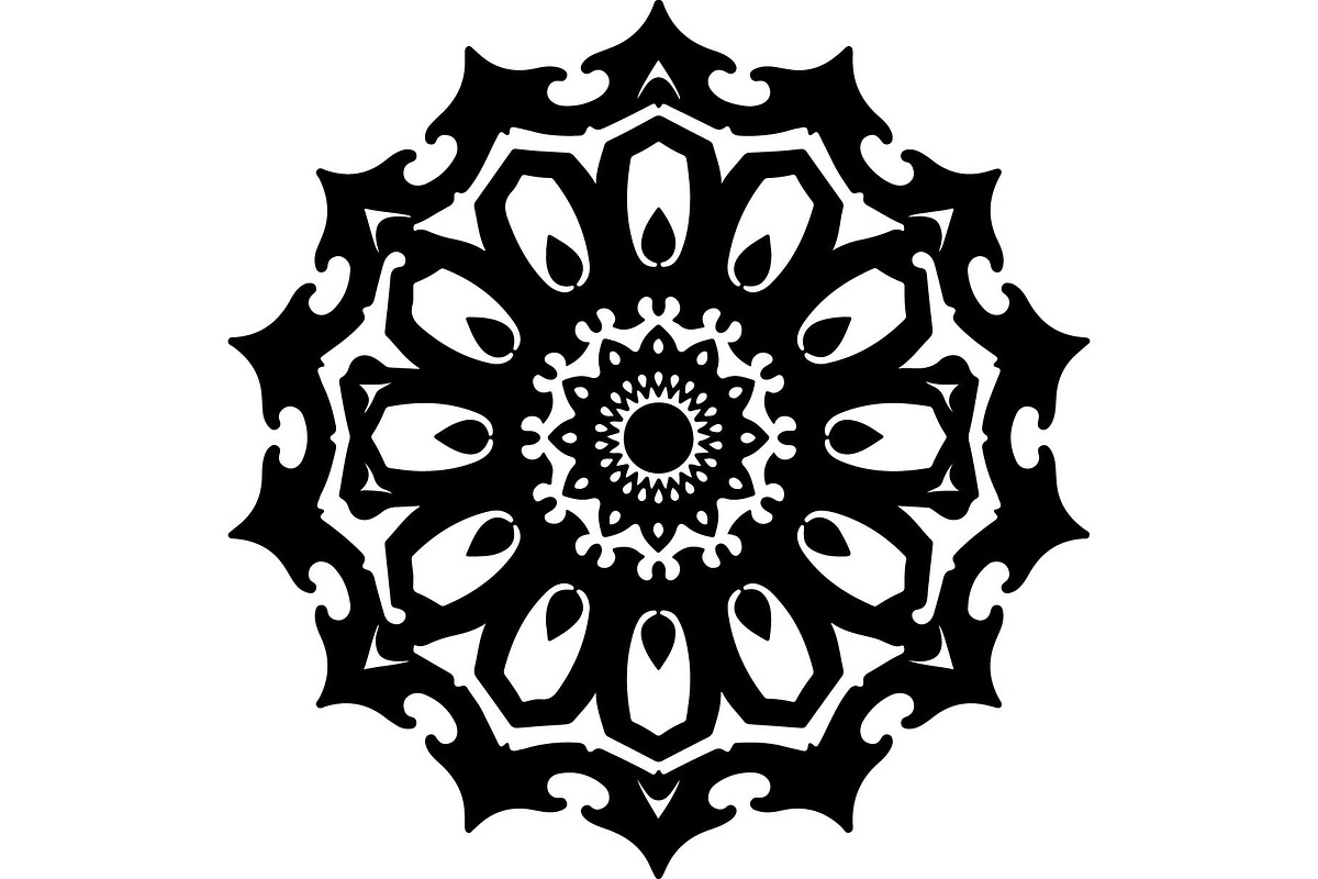 Black Ornate Mandala Designs, an Object Graphic by Designer_Momina (Photo 2 of 10)