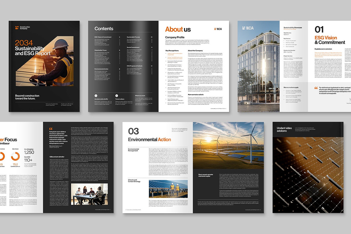 Sustainability Report Template preview 2