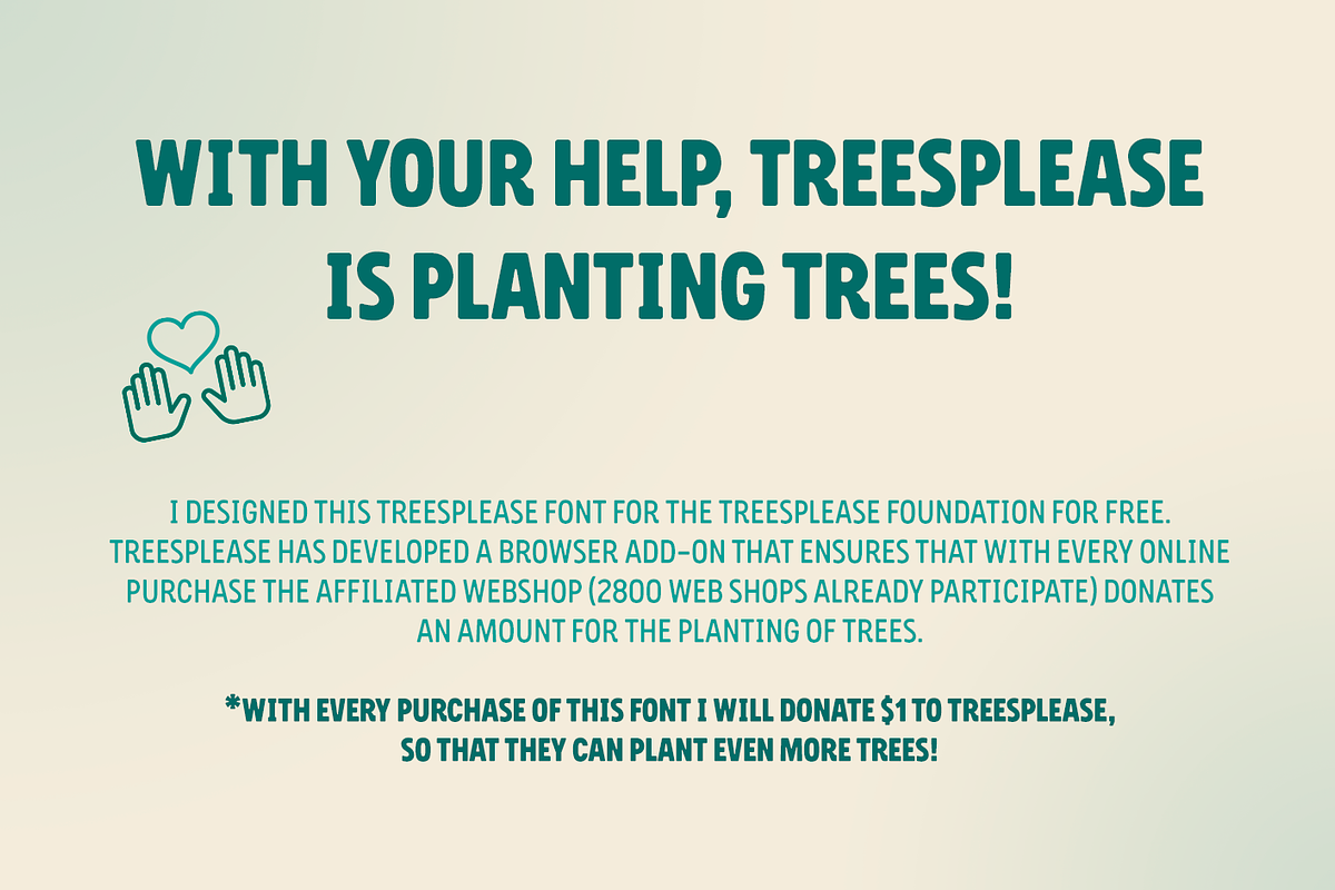 TreesPlease, a Sans Serif Font by Studio Dot by dot (Photo 3 of 6)