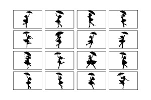 Girl dance with umbrella Silhouette, a Person Illustration by Unique Design Team