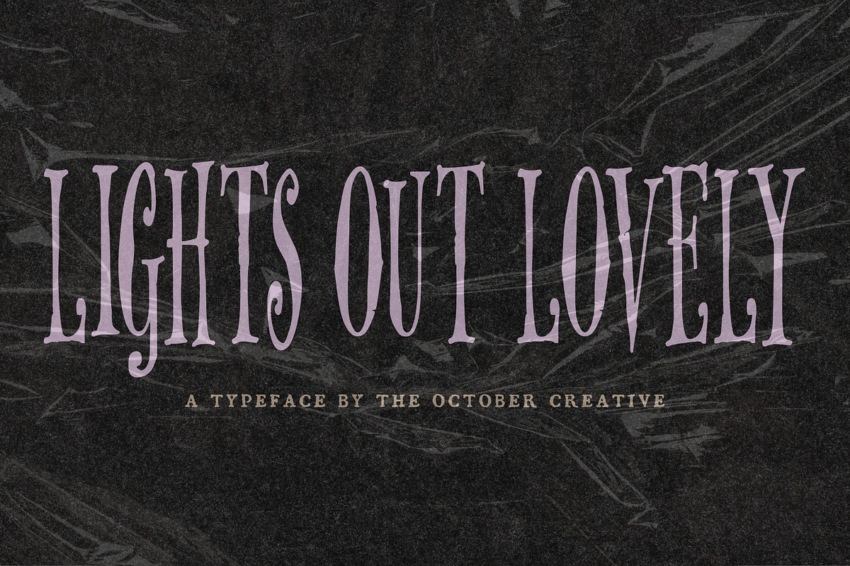 Lights Out Lovely Tall Display Font, a Handwritten Font by The October Creative (Photo 1 of 8)