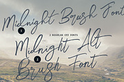 Midnight Brush & SVG Font, a Script Font by Cruzine (Thumbnail 3 of 19)