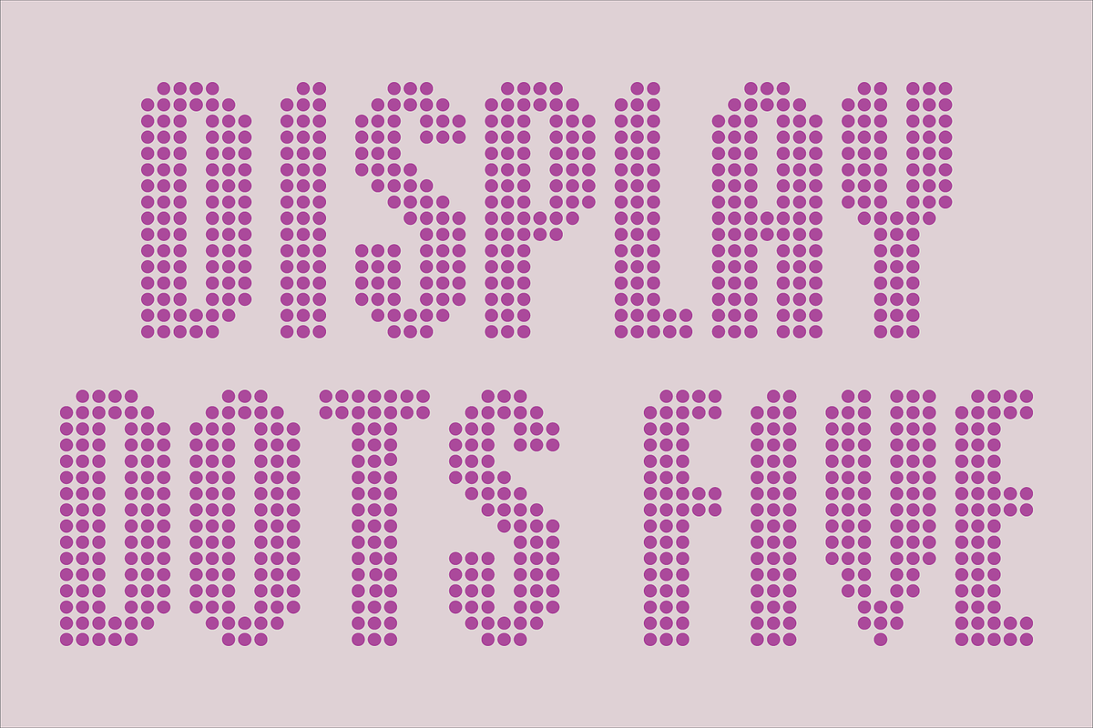 Display Dots Five Font, a Font by GG Design (Photo 1 of 6)