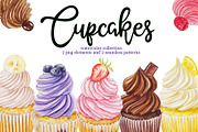 Watercolor cupcakes, a Food Illustration by Blowballmay (Thumbnail 1 of 3)