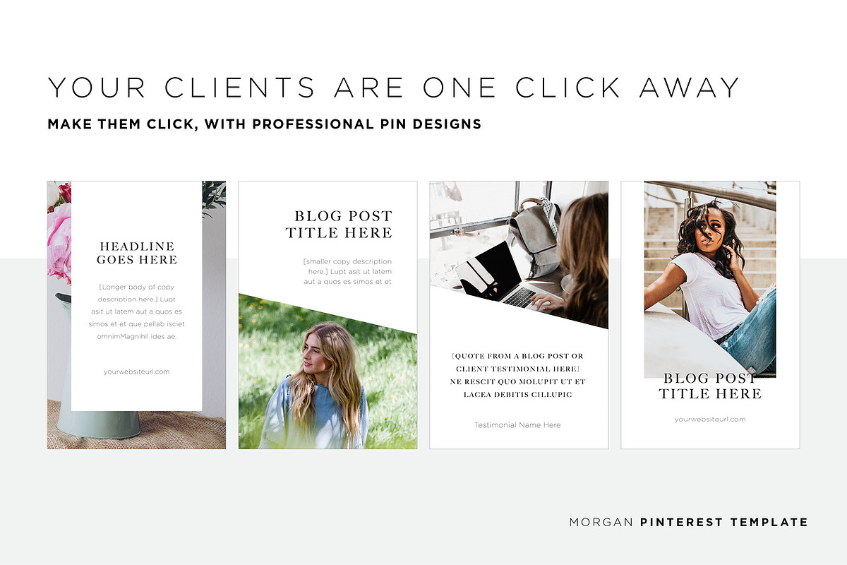 Morgan Pinterest Template (PSD), a Social Media Template by Christie Evenson (Photo 3 of 5)