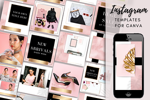 Pink and White Instagram Templates