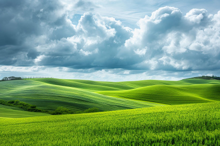 Expansive greenery spreads across ro, a Photo by Tanuart