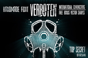 Handmade Font Verboten, a Sans Serif Font by the little wonder shop