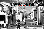 Manga and Anime Procreate Brushes, a Brush Add-On by brushapes.com (Thumbnail 3 of 12)